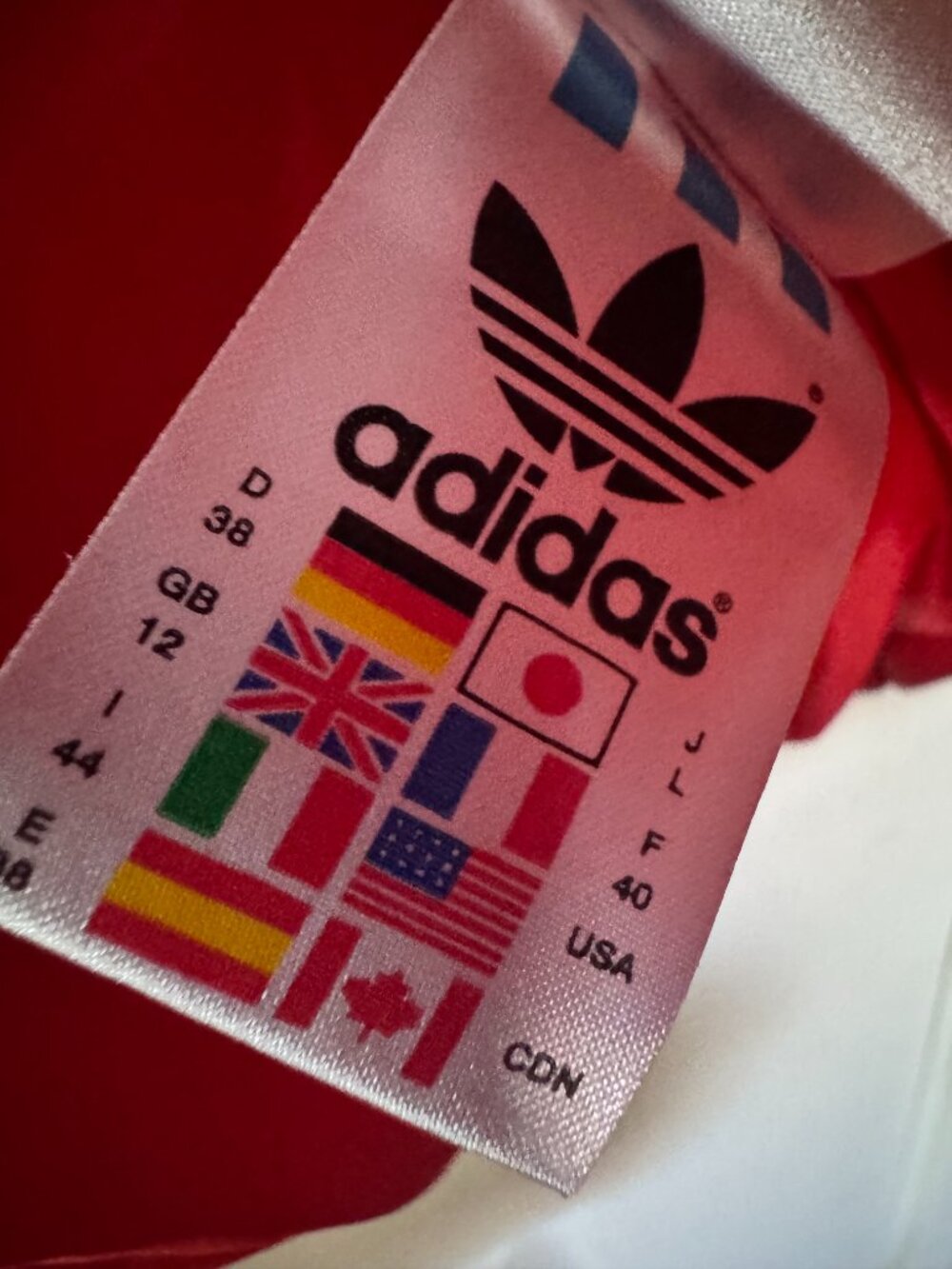 Adidas Originals Y2K Red Genuine Leather Puffer Jacket – Factory SAMPLE RARE M - Picture 11 of 14